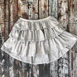 Gap Kids Grey Tiered Ruffle Skirt ~ M (8)